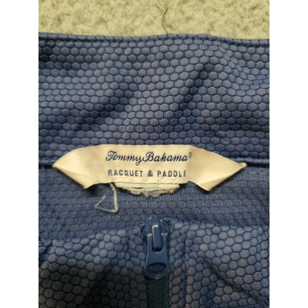TOMMY BAHAMA Textured Maritime Navy Long Sleeve Golf Tennis Shirt Size M - Picture 5 of 9